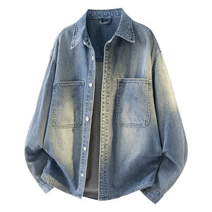 
Macheda Spring Boys Casual Work Shirt Japanese Retro Trendy Loose Shirt Refreshing and Handsome Jacket