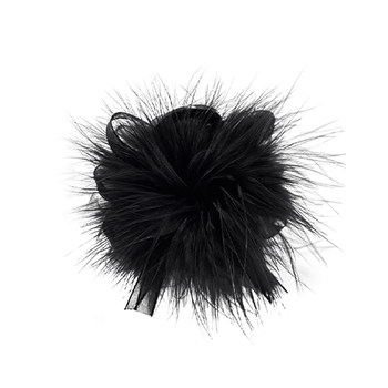 
High ponytail fixation artifact black feather gripper
