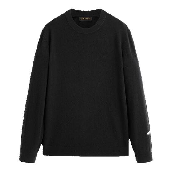 
Peacebird men's casual sweater cashmere slim sweater men's winter warm round neck pullover top