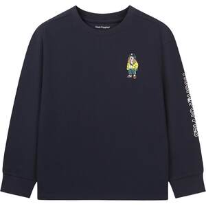 
Hush Puppies children's clothing boys' long-sleeved T-shirts older children's college style round neck shirts spring and autumn new children's baby casual T-shirts