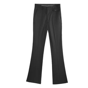 Autumn and winter micro -flared pants men's vertical and elastic wide -leg pants avoid hot slimming trousers loose retro straight leisure pants