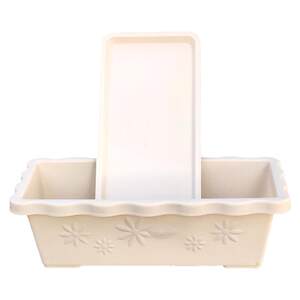 
Flower pots, rectangular vegetable pots, balcony thickened plastic special long strip flower troughs, resin succulent strawberry planting pots