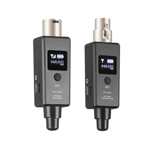 
Wireless system transmitting receiver capacitor microphone frequency modulation wired to wireless dynamic microphone instrument speaker