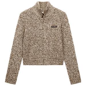 
[Mid-Season Discount] Ou Shili small stand collar snowflake yarn cardigan wool knitted jacket women's sweater spring style