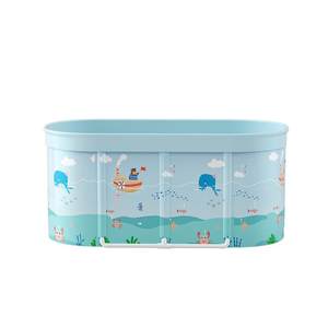 Newborn baby swimming bucket for home indoor foldable cotton children bathing bathing bucket for baby swimming pool
