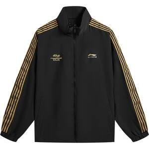 
Li Ning Jacket Women's 2026 New Couple Top Spring Retro Woven Striped Stand Collar Jacket Sports Windbreaker Men