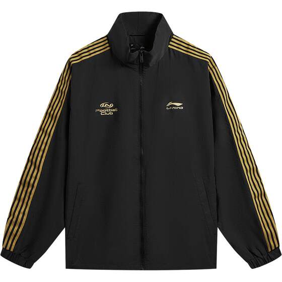 
Li Ning Jacket Women's 2026 New Couple Top Spring Retro Woven Striped Stand Collar Jacket Sports Windbreaker Men