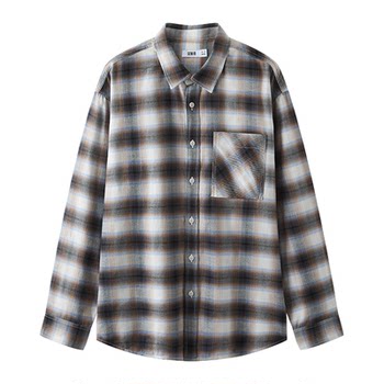 Semir jacket loose cotton plaid long-sleeved shirt men