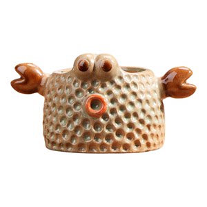 
Small crab cute succulent flower pot root control creative small household clay animal stoneware ceramic pot special clearance
