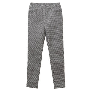 
Black and white plaid leggings for women with thin trousers 2025 summer pure cotton slim high waist pencil pants