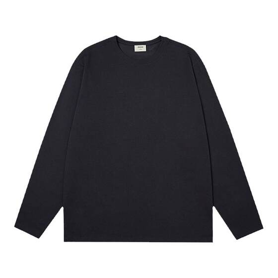 
CHINISM丨brushed white long-sleeved t-shirt for men in winter American men's round neck solid color inner bottoming shirt