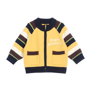 
Little O Dad Baby Boy Baby Knitted Cardigan Autumn and Winter 2026 New Contrast Color Korean Baby Sweater Jacket