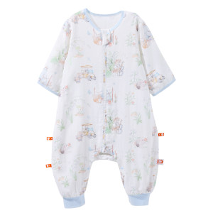 
Liangliang baby summer gauze split-leg sleeping bag for children, universal for all seasons, baby anti-kicking quilt, constant temperature thin sleeping bag