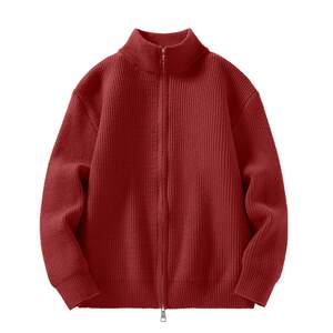 
Baleno Burgundy Sweater Jacket Boys Loose Stand Collar Zipper Sweater Men Winter Couple Cardigan Sweater
