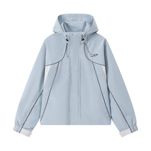 
Mr. Jiangnan NewJNXS outdoor sports three-proof loose windproof splicing jacket casual hooded jacket for men and women