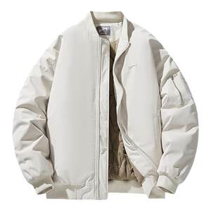 
Guirenniao Men's Jacket Cotton Jacket Men's Spring Jacket Cotton Jacket Men's Spring Jacket Men's Thickened Baseball Jacket