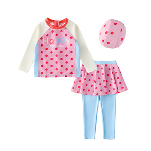 
Children's swimsuit girls split long-sleeved long pants swimsuit girl baby quick-drying sun protection vacation swimwear 2026 new