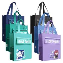 Large capacity wear-resistant and durable portable waterproof multi-layer book bag