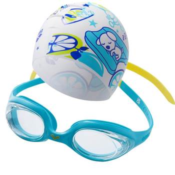 arena children's swimming goggles swimming cap set