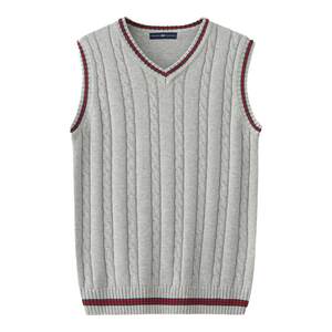 Autumn and winter men's wool vest new V-neck sweater vest sleeveless sweater vest college style knitted vest