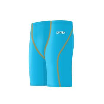 Anti-chlorine quick-drying professional training for teenagers five-point swimming trousers
