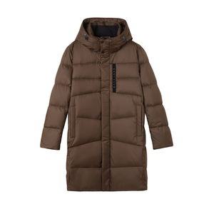 
GANT/GANT winter men's coat solid color simple drawstring hooded casual mid-length white duck down jacket