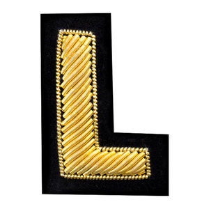 Handmade embroidery English letters, chest needle female name cloth stickers Indian metal silk badge clothes DIY accessories