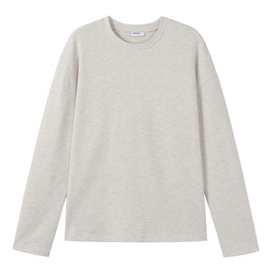 
SOMENUM Forest 25AW texture simple solid color basic style versatile round neck base shirt long sleeve men's T-shirt