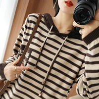 Трикотажный свитер с капюшоном, осенняя модная толстовка, коллекция 2022, оверсайз, в западном стиле