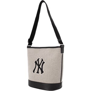 
MLB official bucket bag women's bag NY slanted armpit bag handbag adjustable canvas tote bag 3ABMS072N