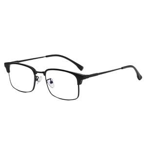 
High myopia glasses frame for men round face widened and slim retro square flat light glasses for women half frame large size glasses frame trendy