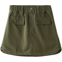 Girls' Foreign Style Army Green Denim Skirt 2023 Summer New Middle And Big Children's Anti-light Bag Skirt Children's Casual Skirt