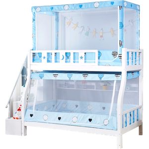 Sub -bed mosquito net Powing 1.5 -meter double -layer bed height children's bed 1.2M students 0.9 trapezoidal home 1.35