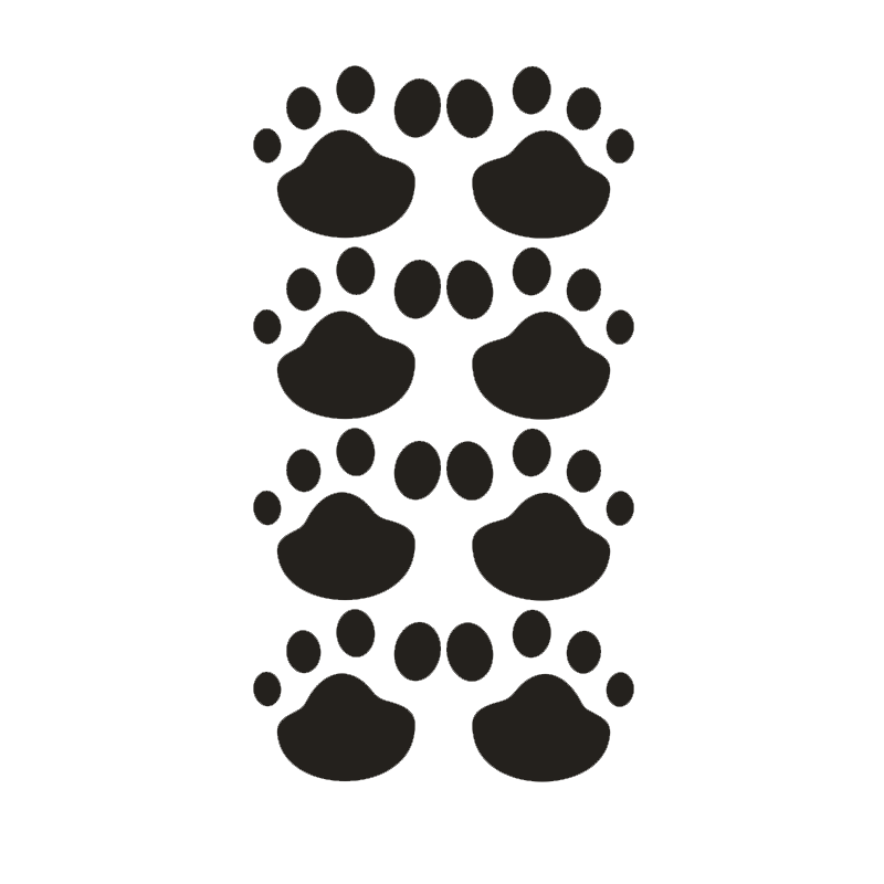 
Cat paw prints Dog paw prints Puppy footprints Hood stickers Side door stickers Car stickers Scratches Body stickers