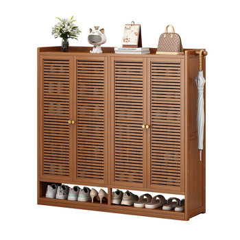 Shoe cabinet multi-layer home space-saving door simple shoe rack