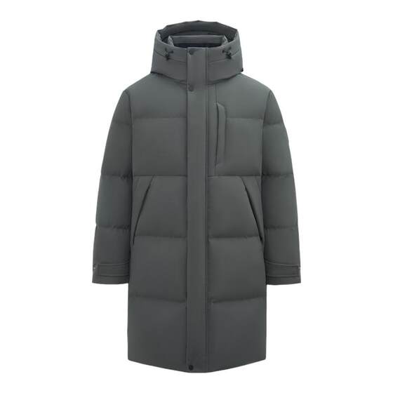 
Snow Flying 2026 Men's Mid-Length Simple Business Casual Hooded Down Jacket Straight Slimming Thickening Warmth