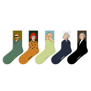 
Paimi socks for men and women in spring and autumn, mid-calf socks for teenagers, cartoon funny illustration socks, sports sweat-absorbing socks for teenagers