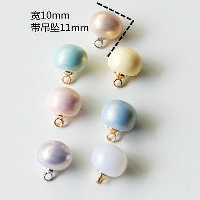 taobao agent 1cm mini pearl OB11 baby colorful heart -shaped round mini pendant BJD baby clothing accessories