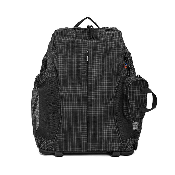 
juniorMYEDITION backpack commuter outdoor tennis bag drawstring dark plaid sports badminton backpack