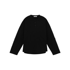 
BODYDREAM Henry collar long-sleeved men's T-shirt smart commuting citywalk bottoming shirt/sleeve tabs