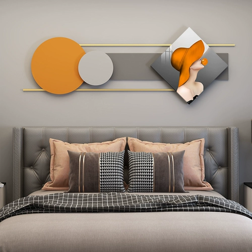 Современный настенный декор для кровати для гостиной для отеля, легкий роскошный стиль