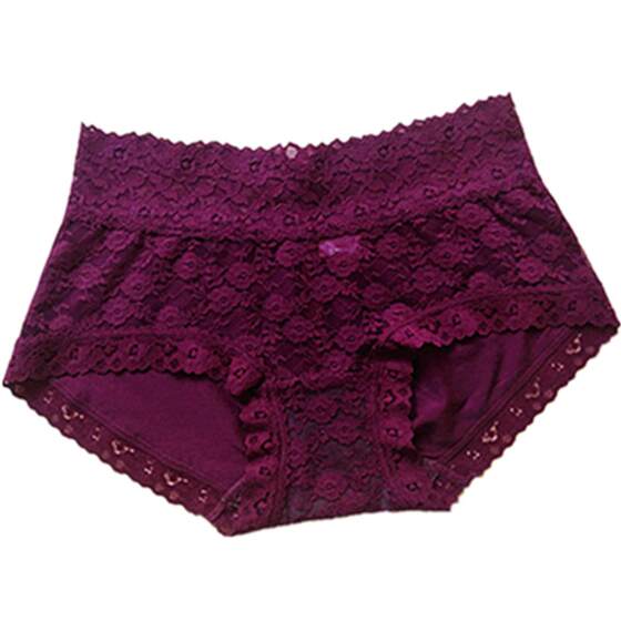 Caitian Underwear Women's High Waist 30629 Lace Edge Hip Lift Modal Cotton Bamboo Charcoal Low Waist 30286 Large Women's Breathable