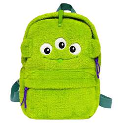 Cute three-eyed Sullivan hairy weird backpack woman
