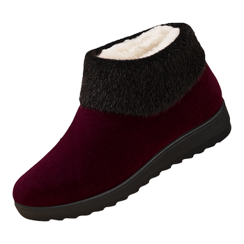 Wool plus velvet thickened old Beijing cotton shoes female mother shoes