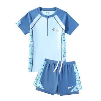Pull back children's swimsuit boys' separate medium and large children's swimsuit