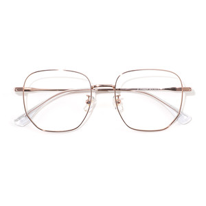Ultra -pure pure titanium silk glasses frame woman round face can be available to prevent blue light boxes thin myopia eyes