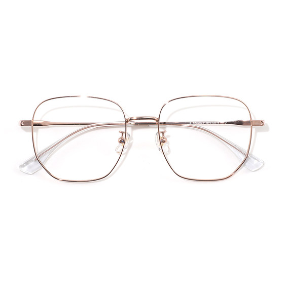 Ultra -pure pure titanium silk glasses frame woman round face can be available to prevent blue light boxes thin myopia eyes