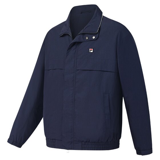 
FILA men's and women's woven jacket 26 spring new tennis sports collar color-blocking workwear sun protection jacket
