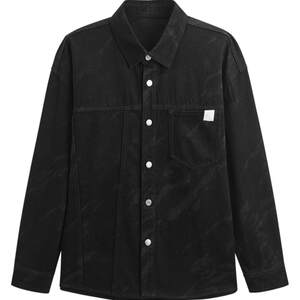 
GXG men's clothing black laser burnt denim shirt 24 years spring GFX1E900571