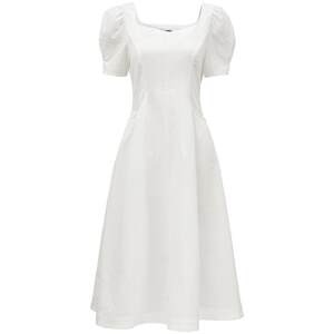 
[ONLY Outlet] Spring new temperament holiday floral retro square neck puff sleeve mid-length skirt dress for women